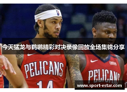 今天猛龙与鹈鹕精彩对决录像回放全场集锦分享